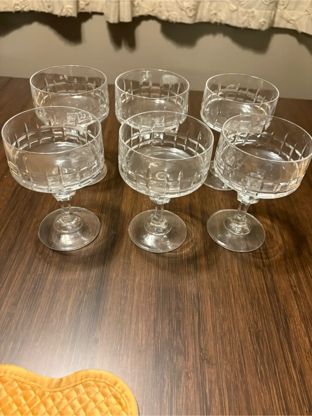 Set of 6 Coupe Glasses #cleanout