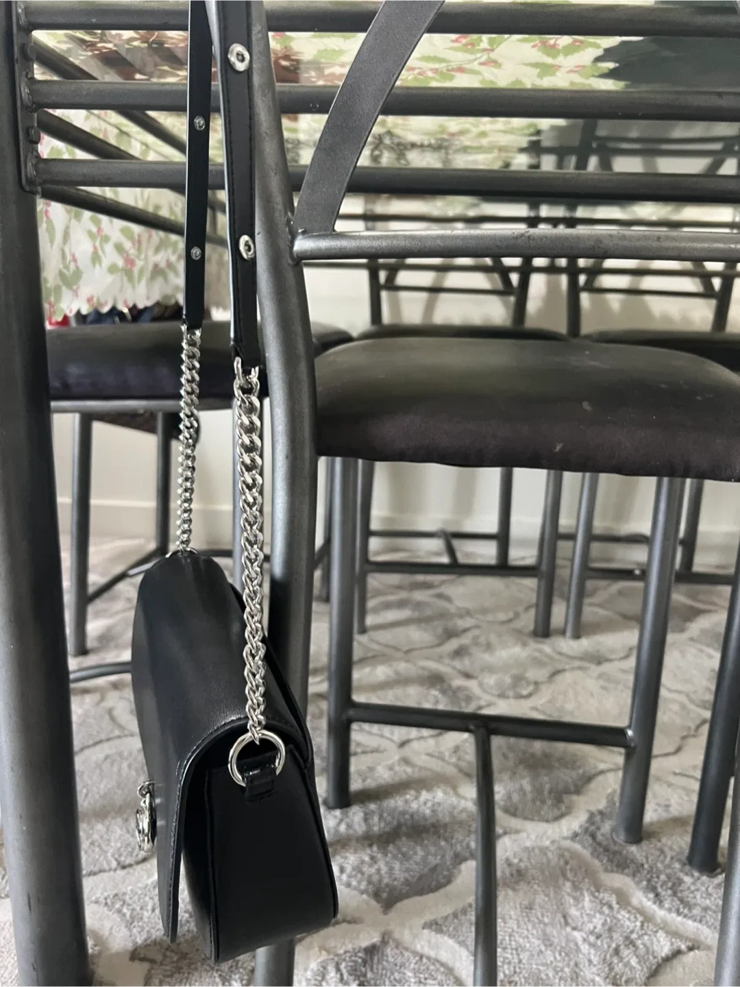 Michael Kors Mila Black Leather Crossbody Bag image indicator(3)