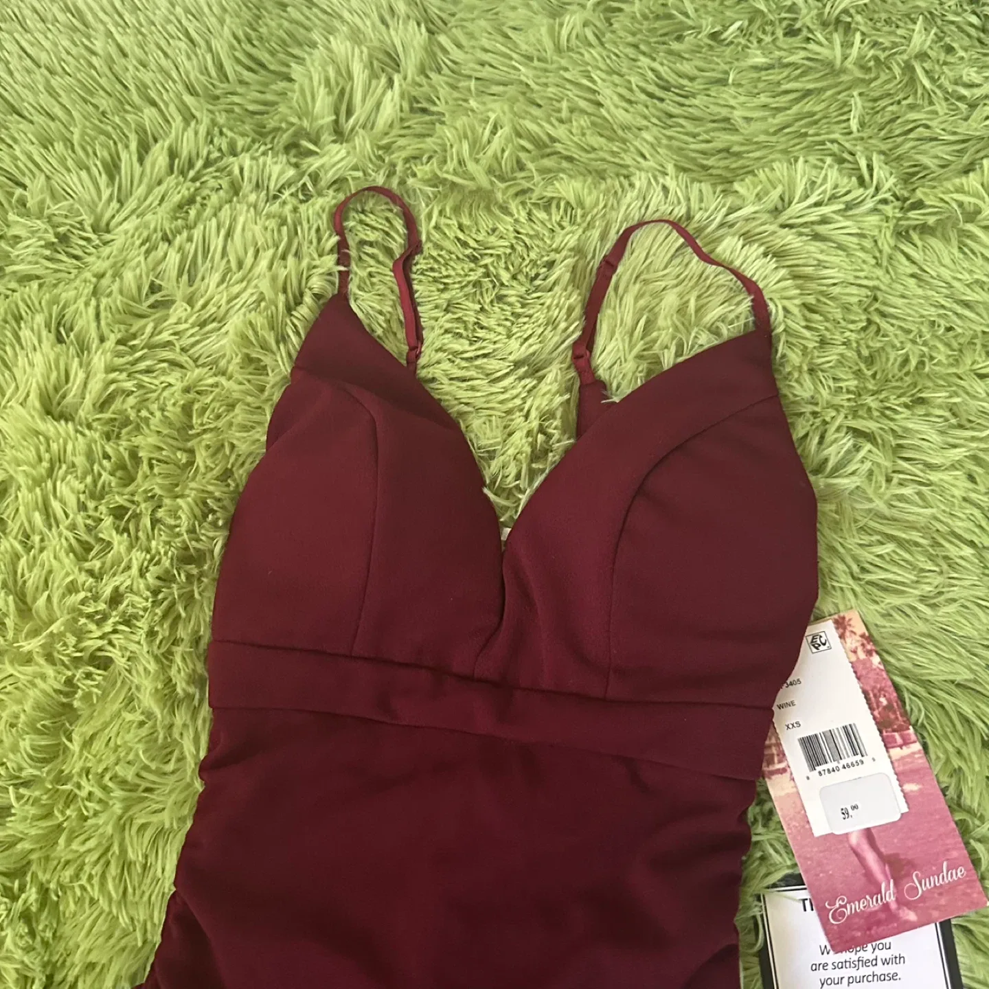 Emerald Sundae Wine Dress XXS image indicator(2)