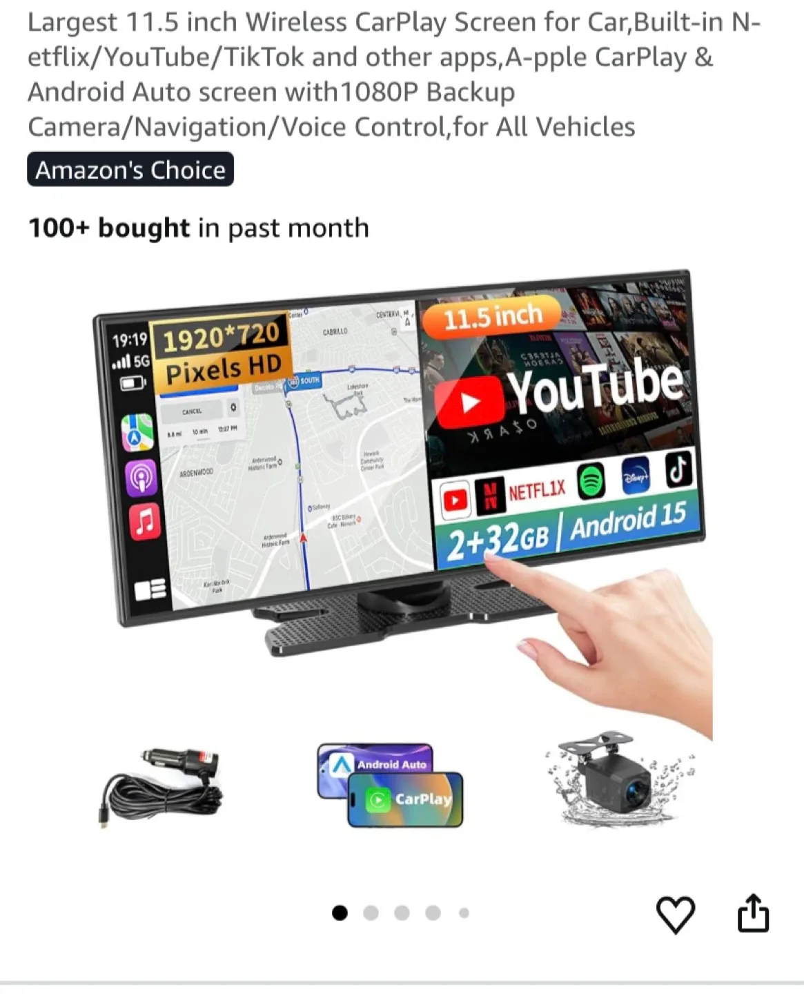 11.5 inch Wireless CarPlay Screen