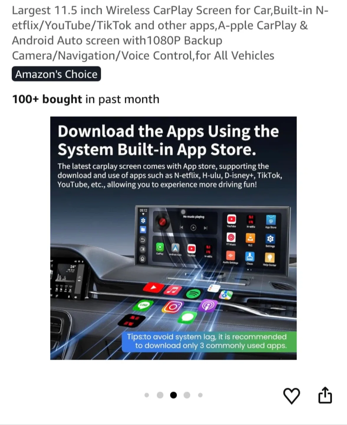 11.5 inch Wireless CarPlay Screen image indicator(3)