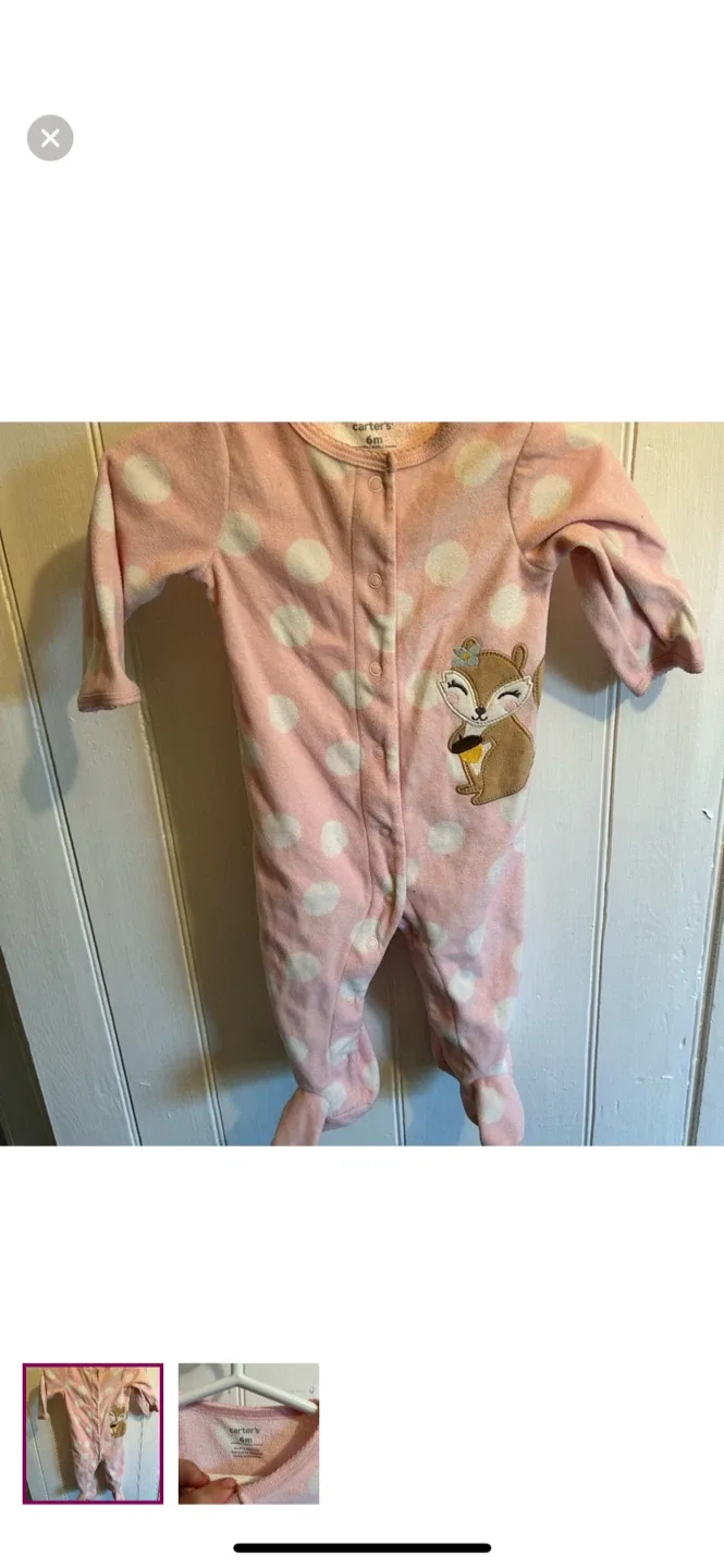 Carter's 6m Pink Polka Dot Sleeper