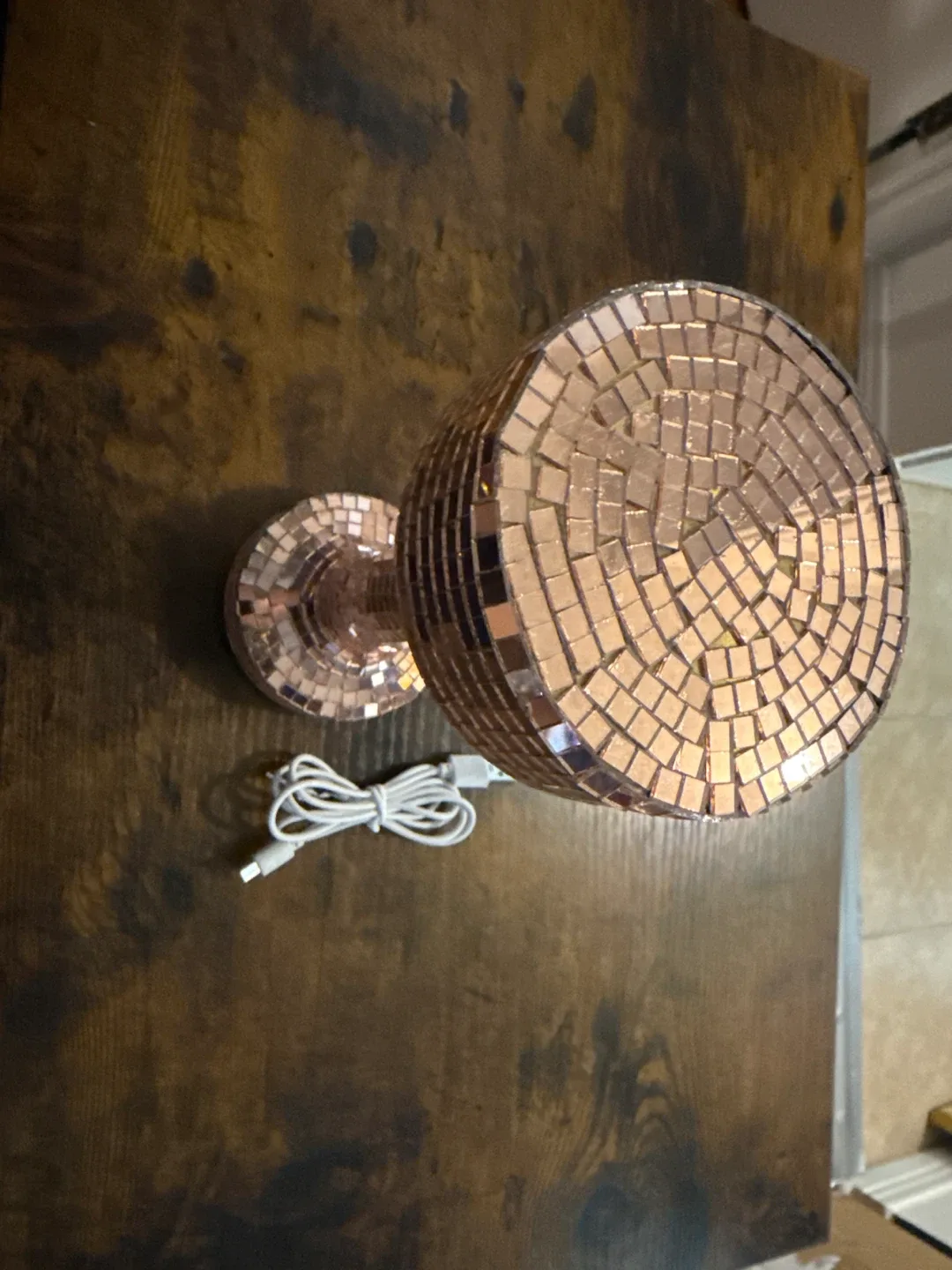 Mosaic Table Lamp - Rose Gold image indicator(5)