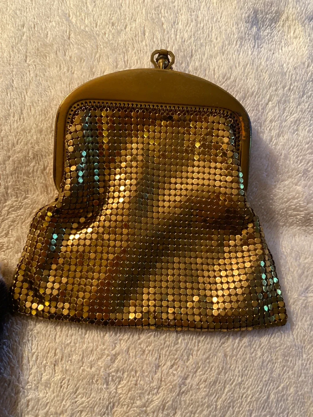 Vintage Gold Mesh Coin Purse