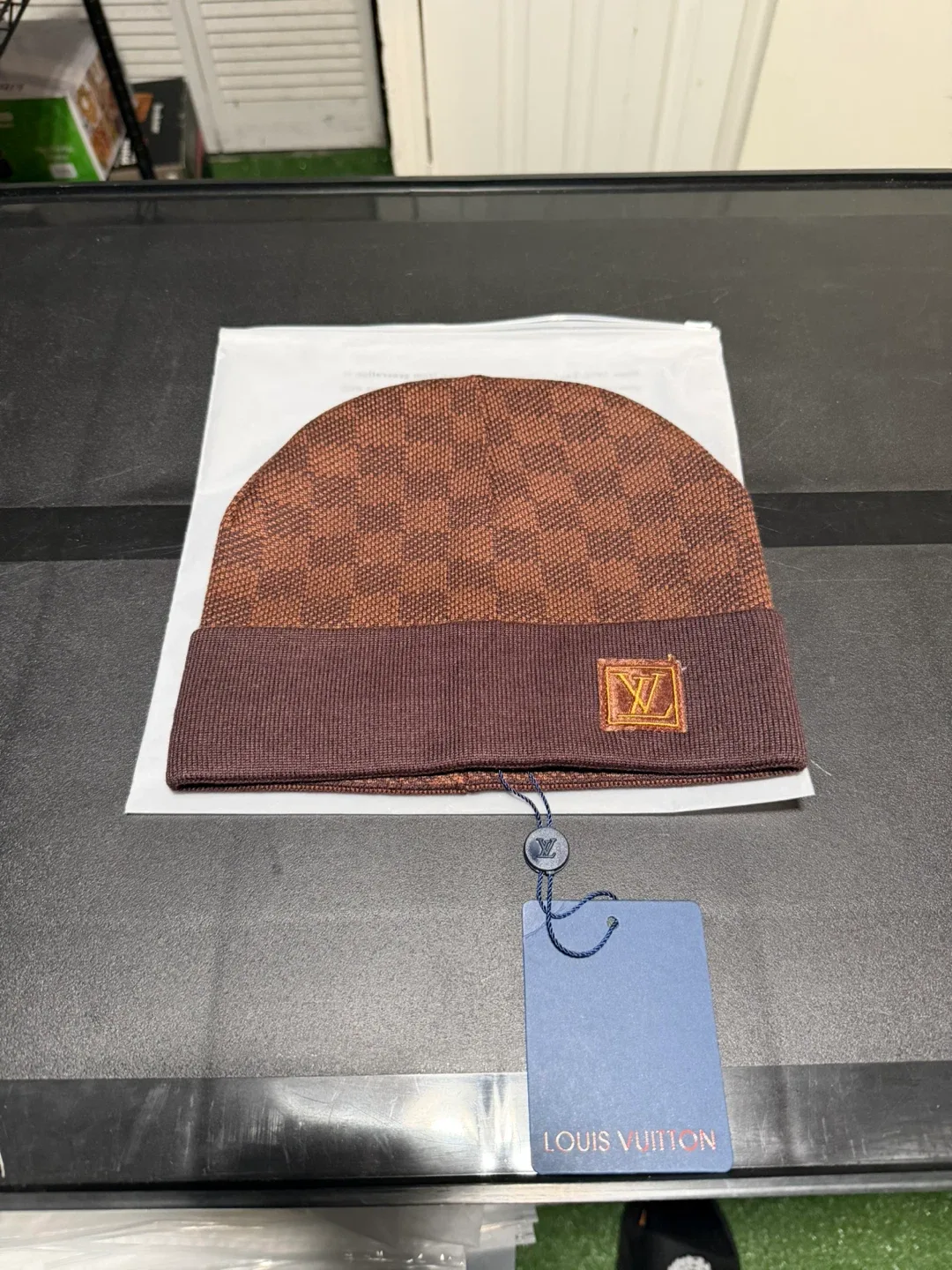Louis Vuitton Brown Beanie Hat