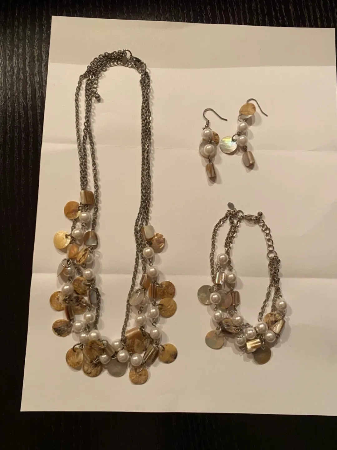 Necklace, Bracelet, and Earring Set