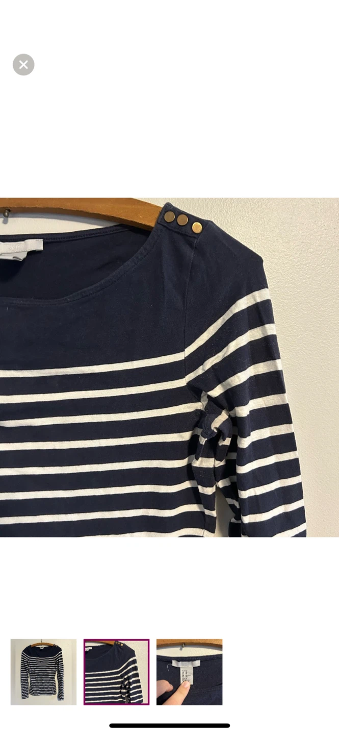 H&M Striped Long Sleeve Top - XS - photo 2