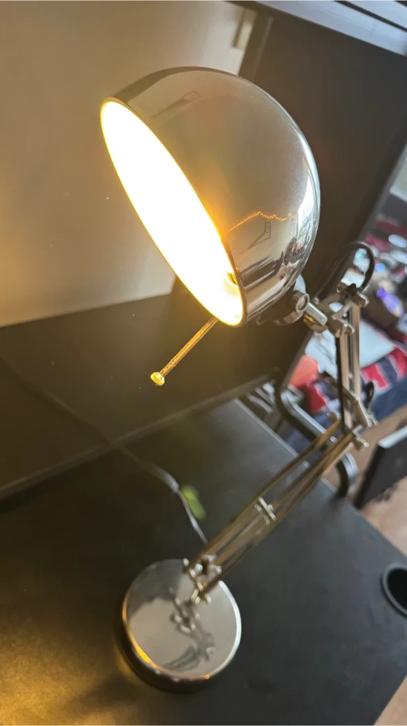 IKEA adjustable chrome desk lamp