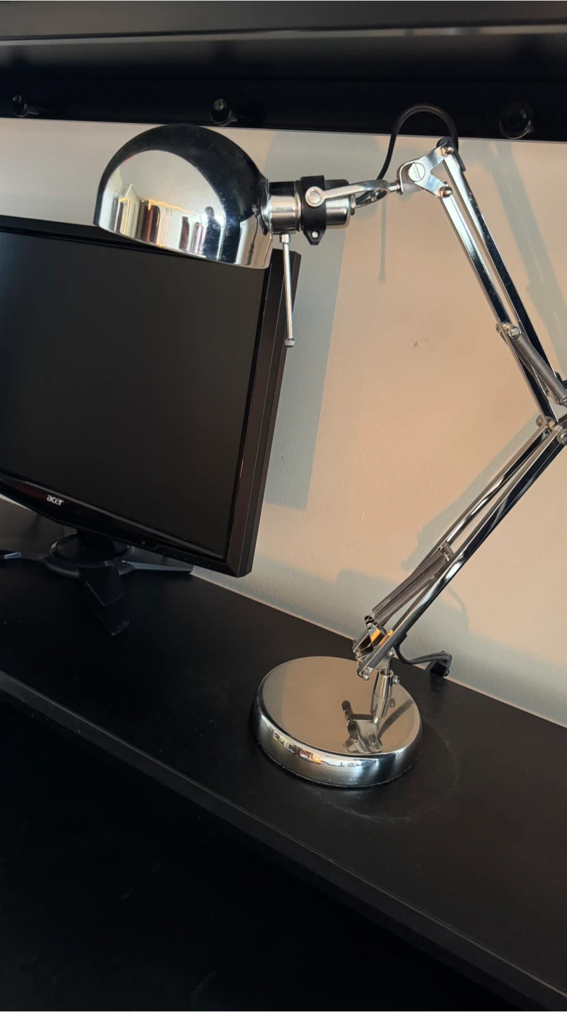IKEA adjustable chrome desk lamp - photo 2