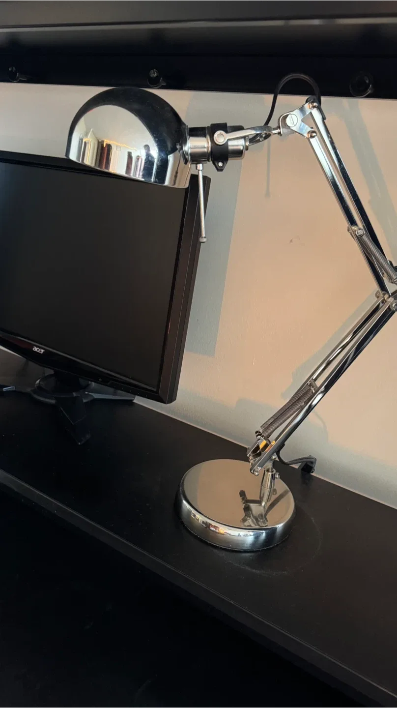 IKEA adjustable chrome desk lamp image indicator(2)