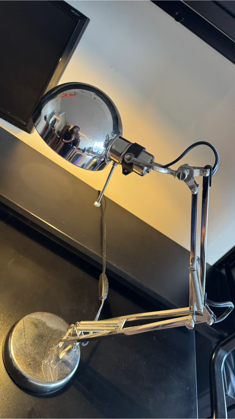 IKEA adjustable chrome desk lamp - photo 3