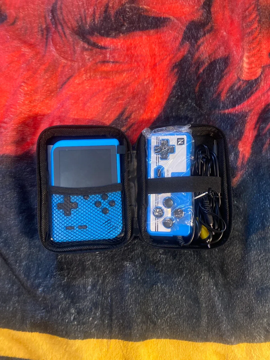 Blue Handheld Game Console with Controller