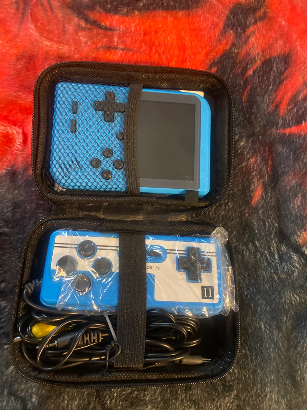 Blue Handheld Game Console with Controller - photo 2
