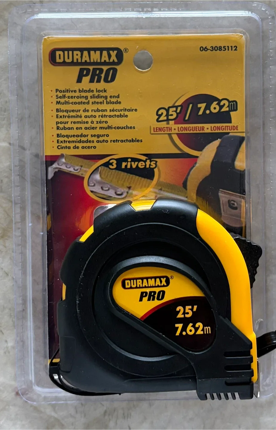 Duramax PRO 25' / 7.62m Tape Measure - New