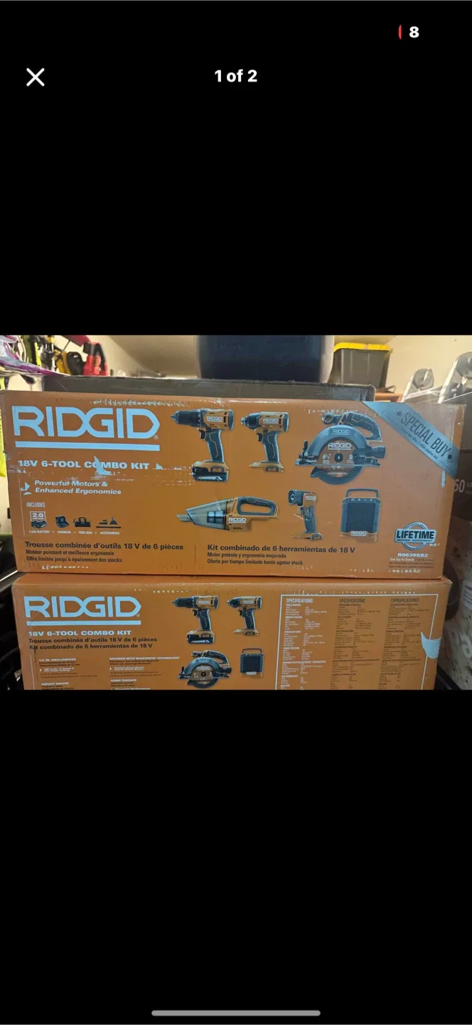 RIDGID 18V 6-Tool Combo Kit