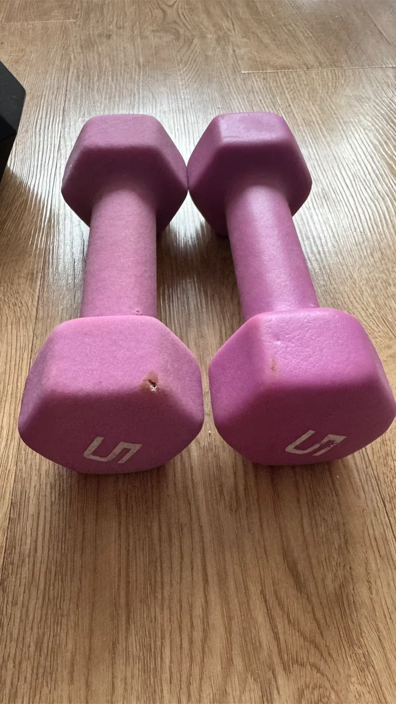 Pair of 15 lb Better Body Hex Dumbbells + FREE 5 lb Dumbbells image indicator(3)