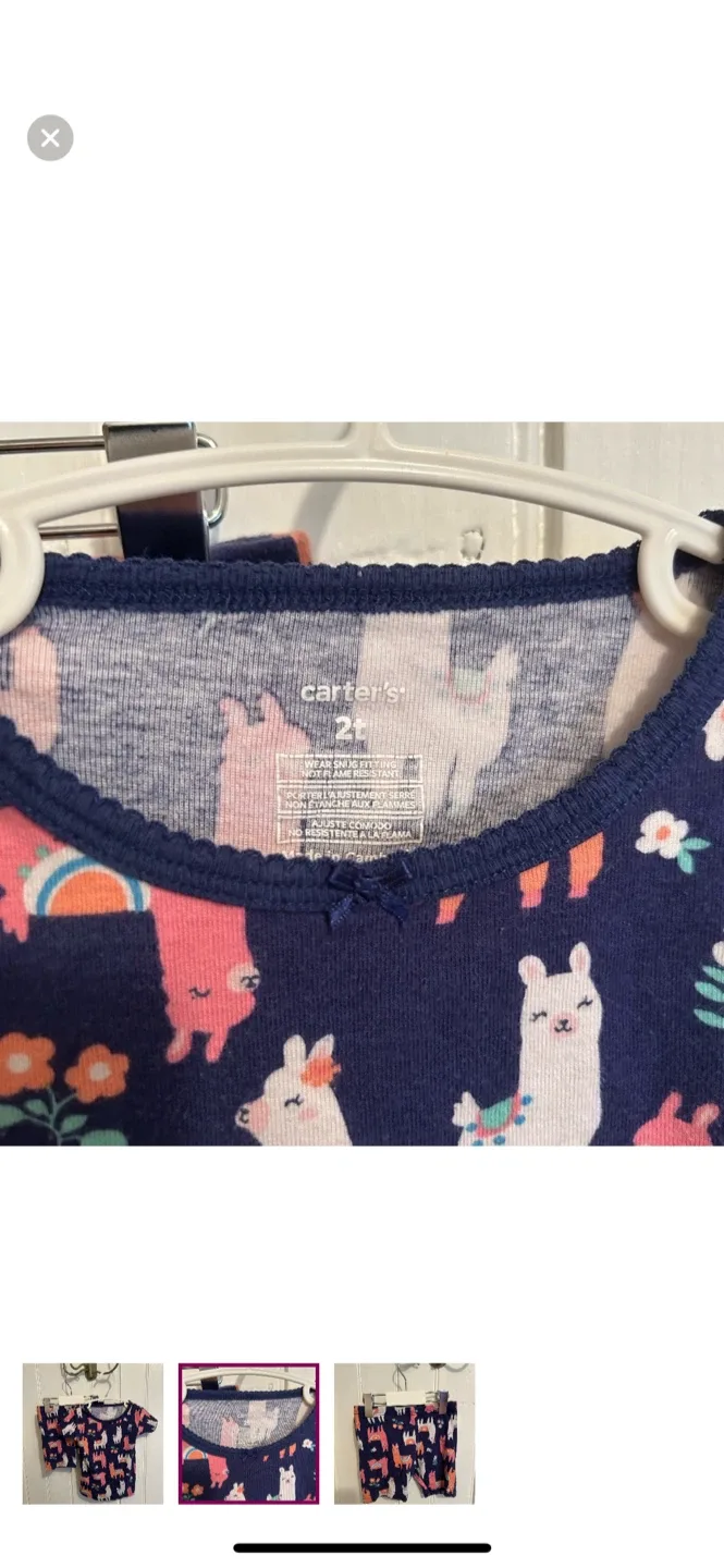 Carter's 2T Llama Pajama Set image indicator(2)