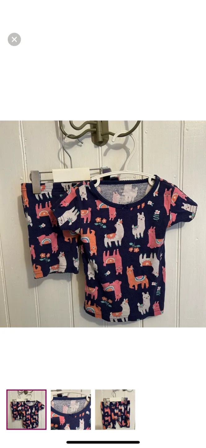 Carter's 2T Llama Pajama Set