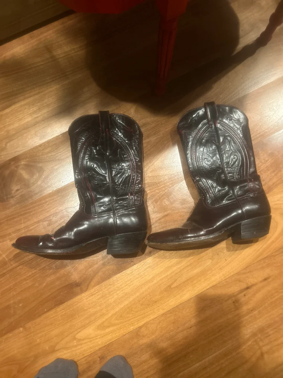 Black Leather Cowboy Boots image indicator(5)