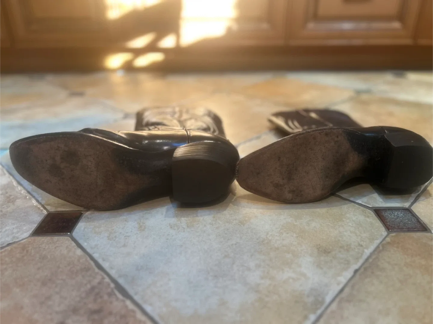 Black Leather Cowboy Boots image indicator(7)