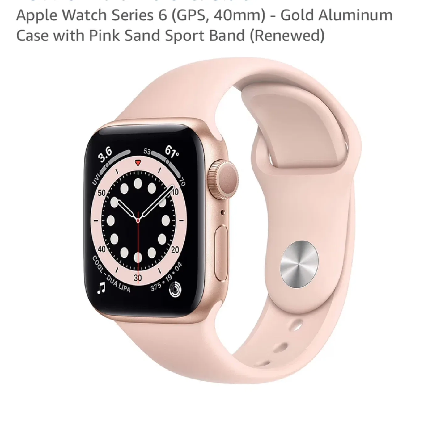Apple Watch Series 6 (GPS, 40mm) - Gold Aluminum Case
