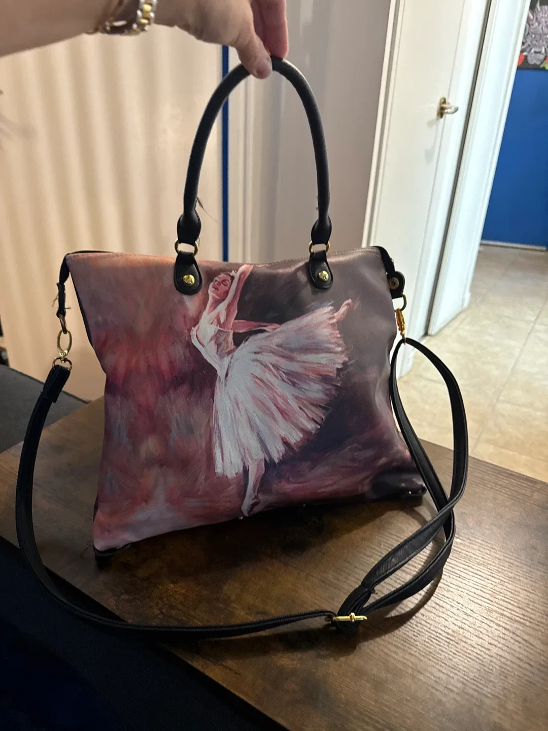 Ballet Dancer Print Handbag