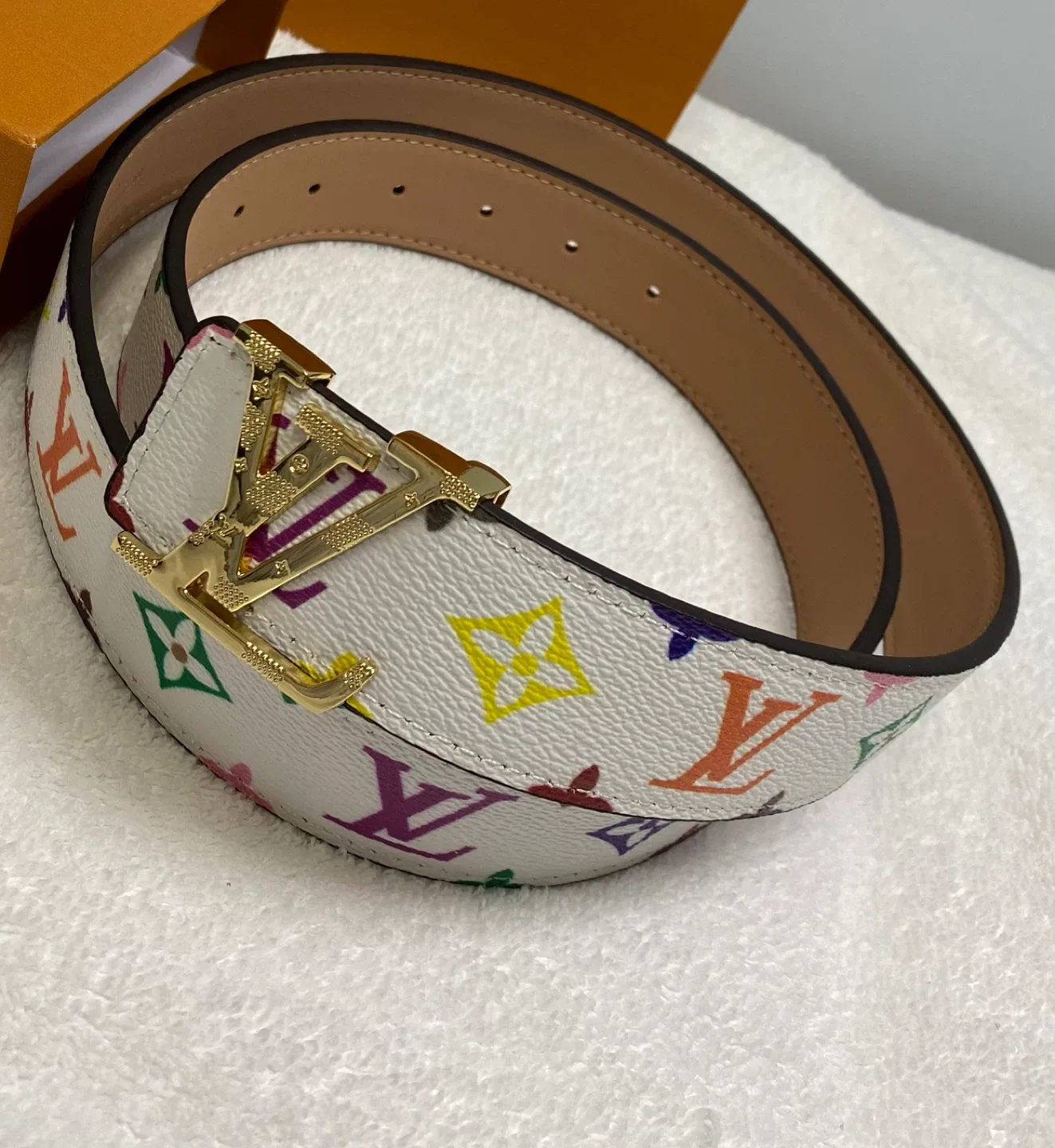 LV Multicolor Monogram Belt
