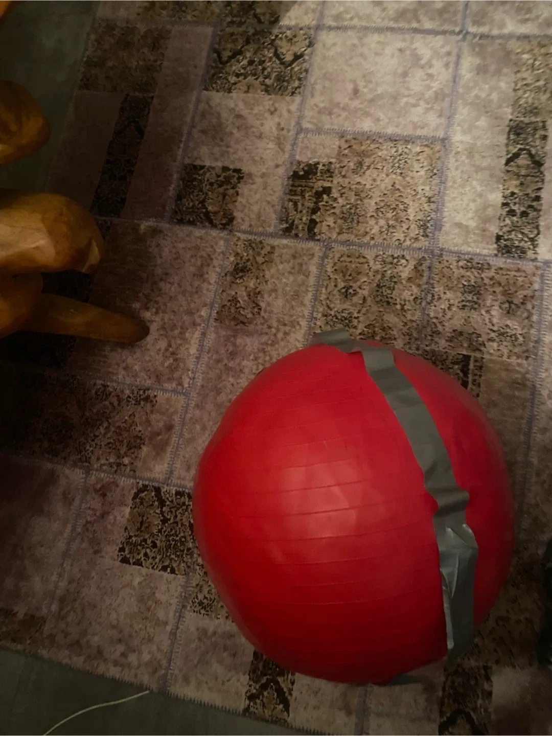 Red yoga Exercise Ball