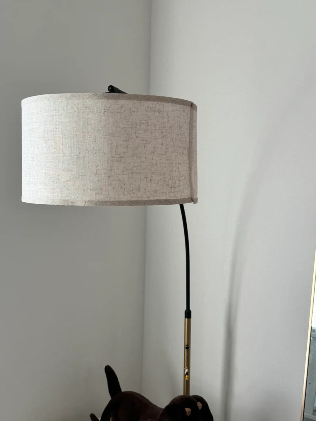 Floor Lamp with Beige Shade
