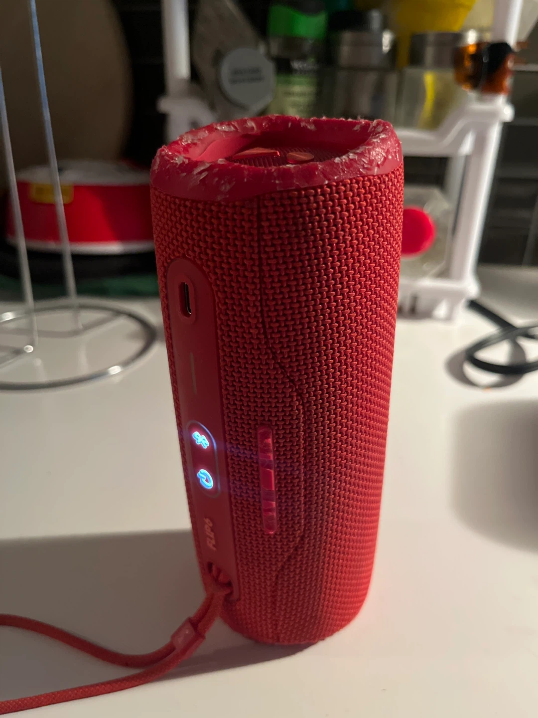 JBL Flip 6 Red Portable Bluetooth Speaker - photo 4