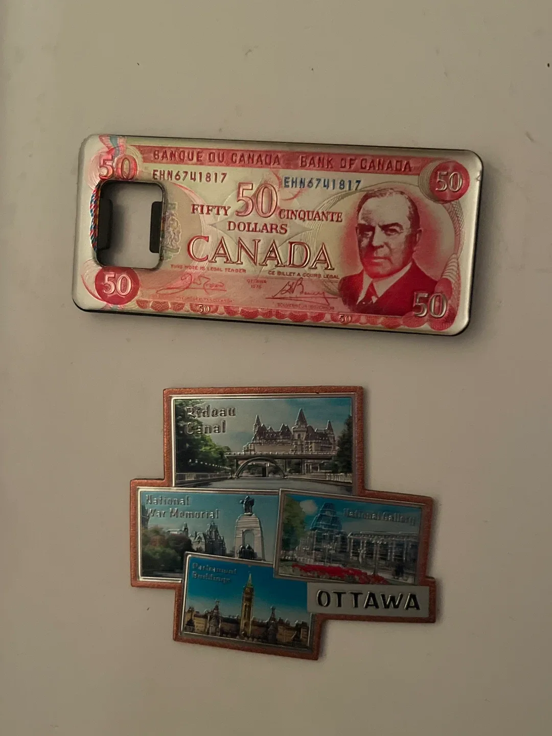 Canadian Souvenir Bottle Opener & Ottawa Magnet