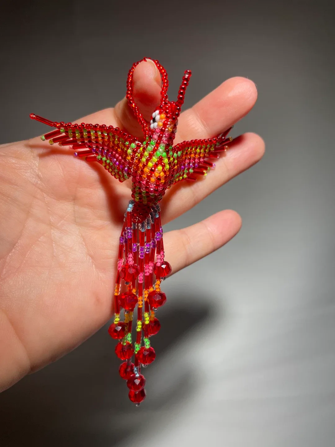 Beaded Hummingbird Ornament