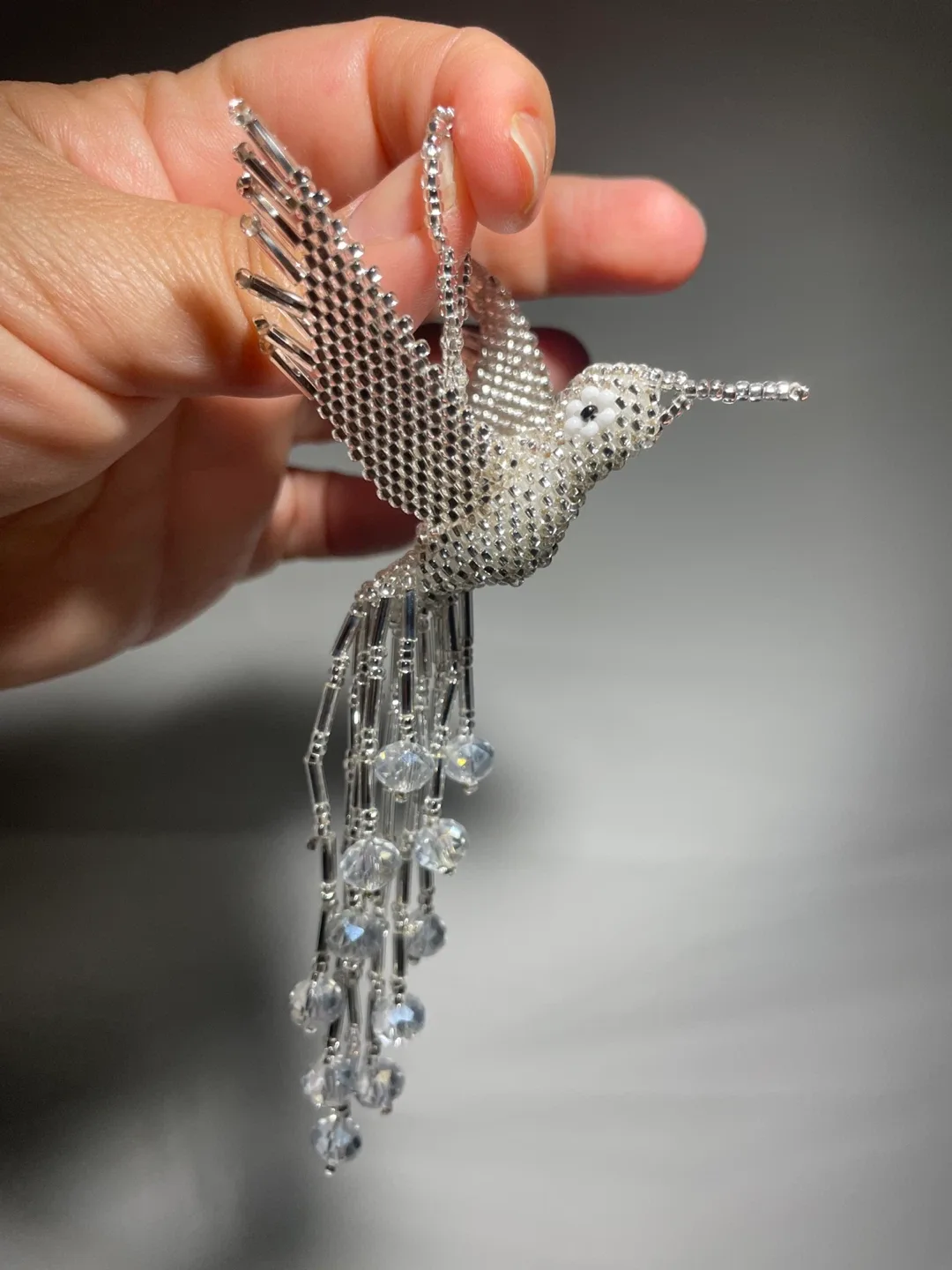 Beaded Hummingbird Ornament