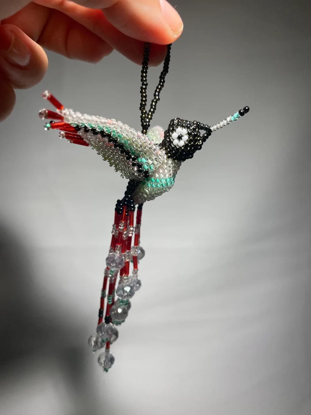 Beaded Hummingbird Ornament