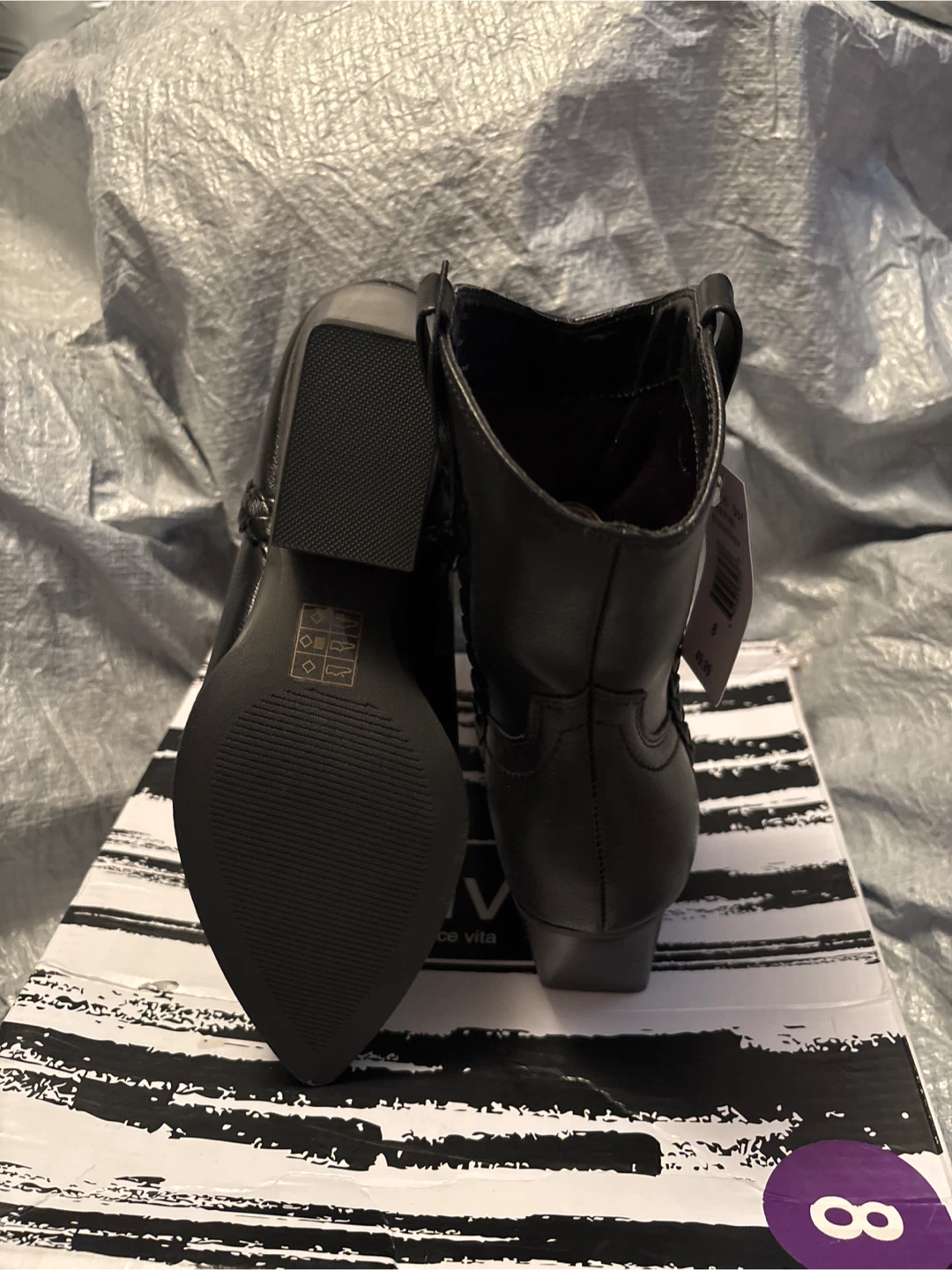 Dolce Vita Black Cowboy Boots - Size 8 - photo 3