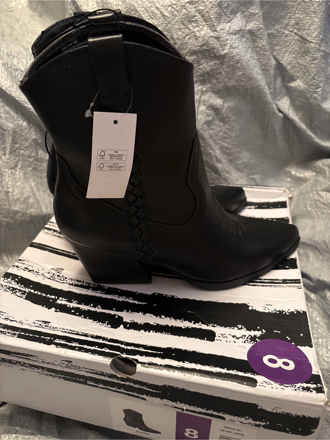 Dolce Vita Black Cowboy Boots - Size 8 - photo 2