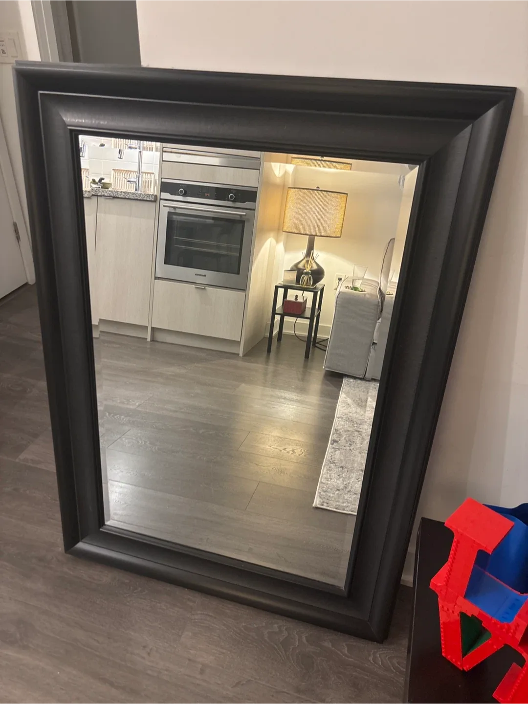 Large Black Framed Mirror