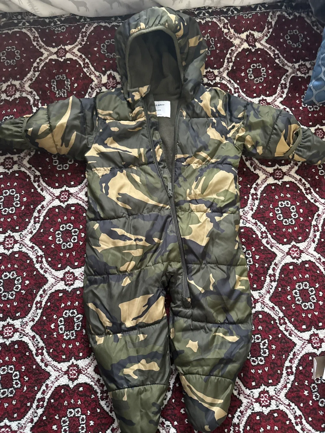 Old Navy Camo Puffer Onesie - 6-12M
