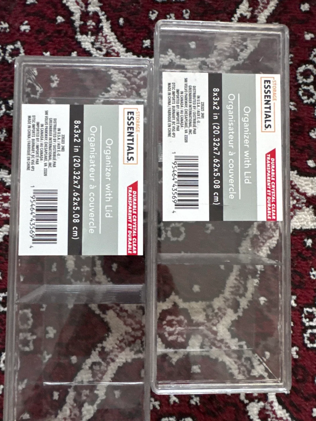 Storage Essentials Organizer with Lid (8x3x2 in)