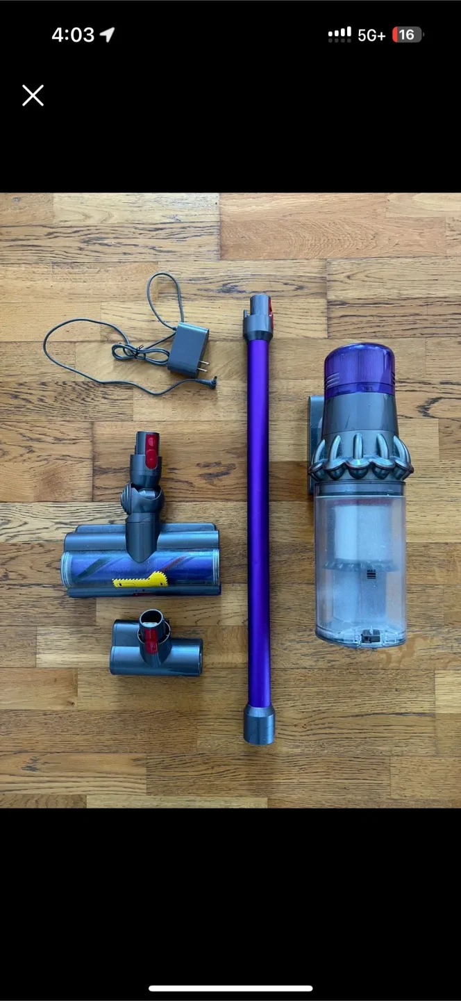 Dyson V Cordless Vacuum Cleaner and Attachments