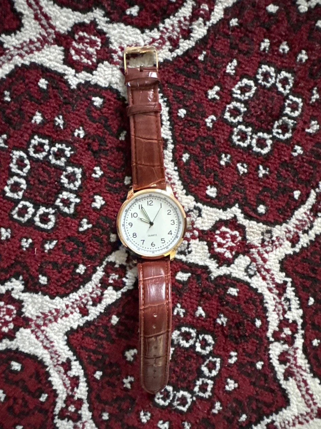 Quartz Brown Leather Band Watch