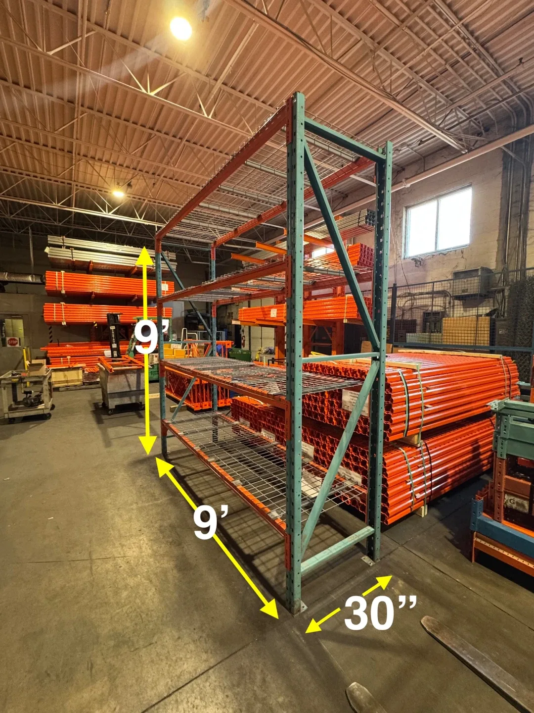 Industrial Metal Shelving Unit - 9' x 9' x 30" image indicator(2)