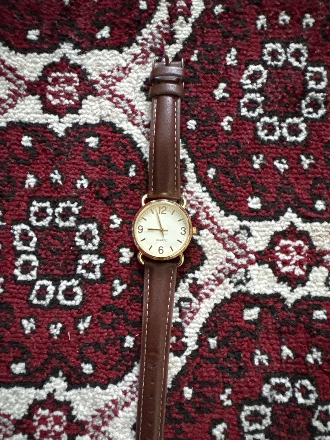 Quartz Brown Leather Strap Watch