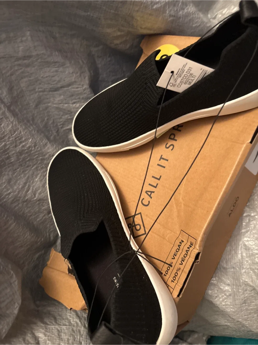 Call It Spring Black Slip-on Sneakers Size 6