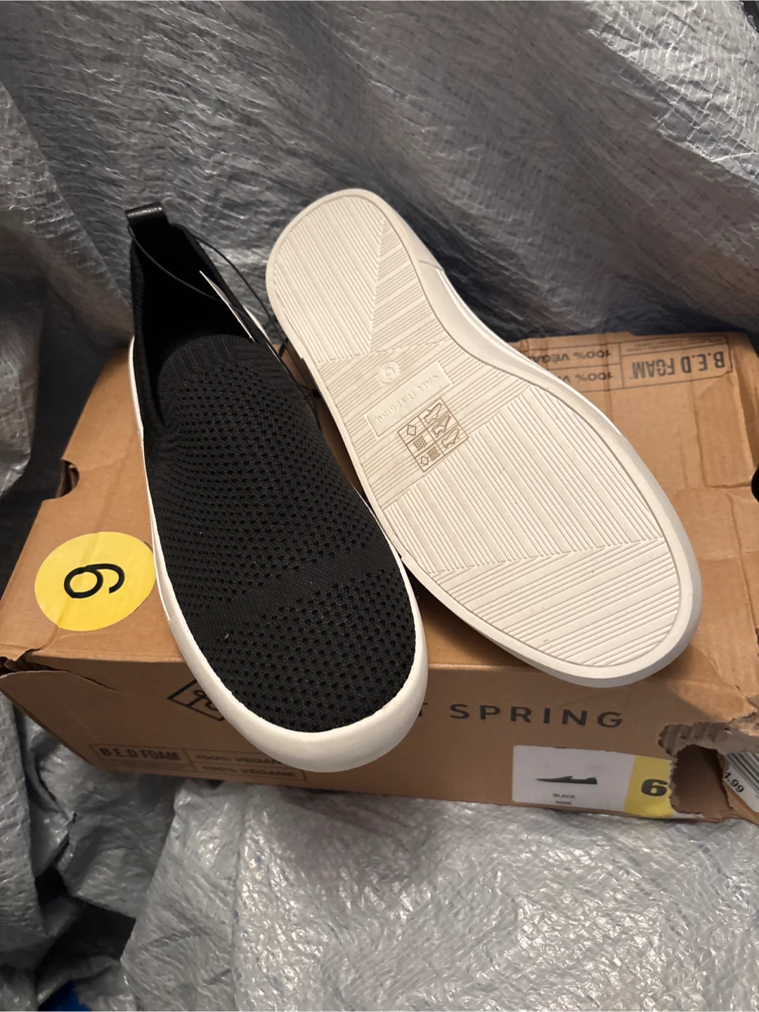 Call It Spring Black Slip-on Sneakers Size 6 - photo 2