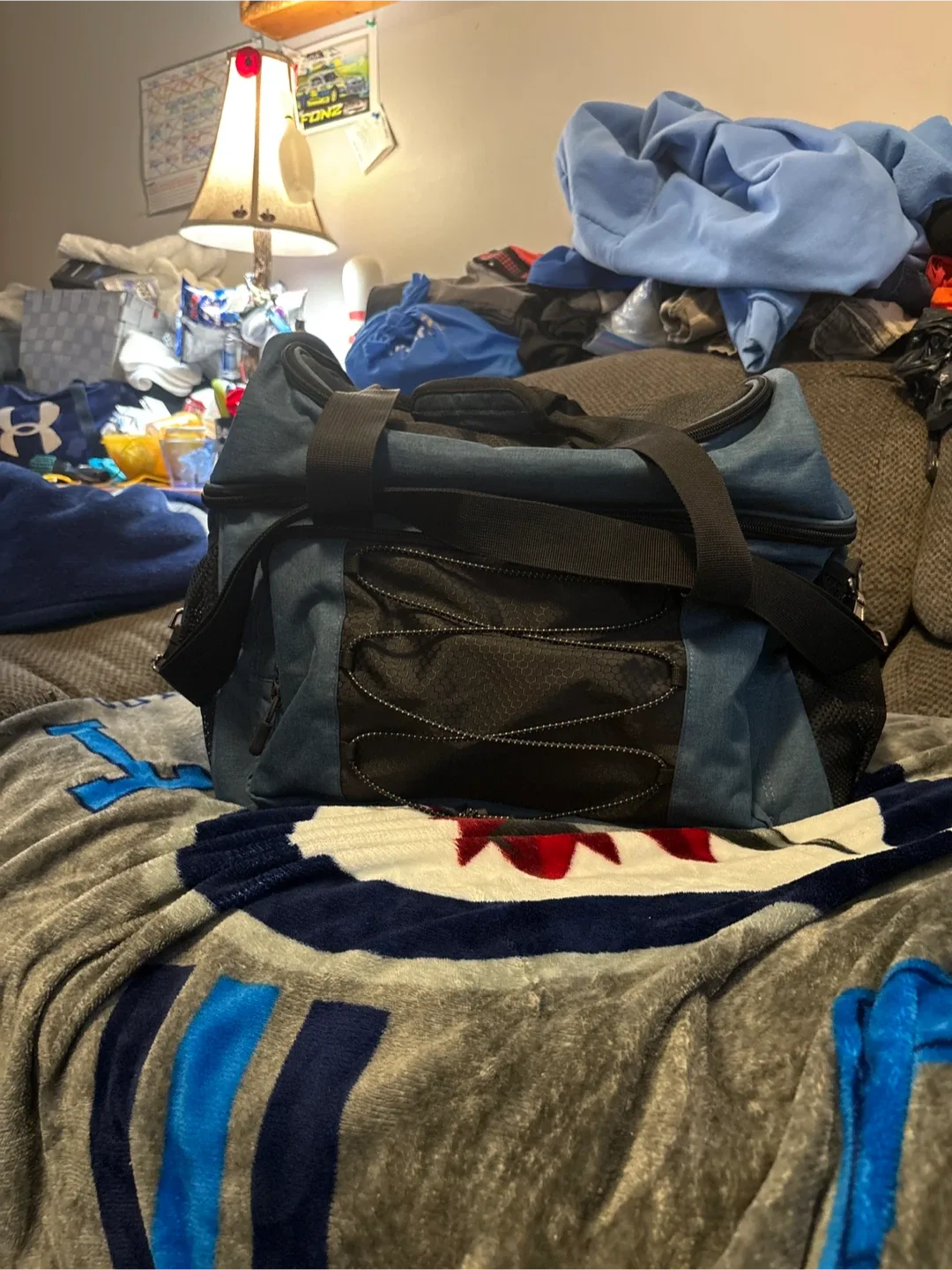 Blue & Black Insulated Cooler Bag