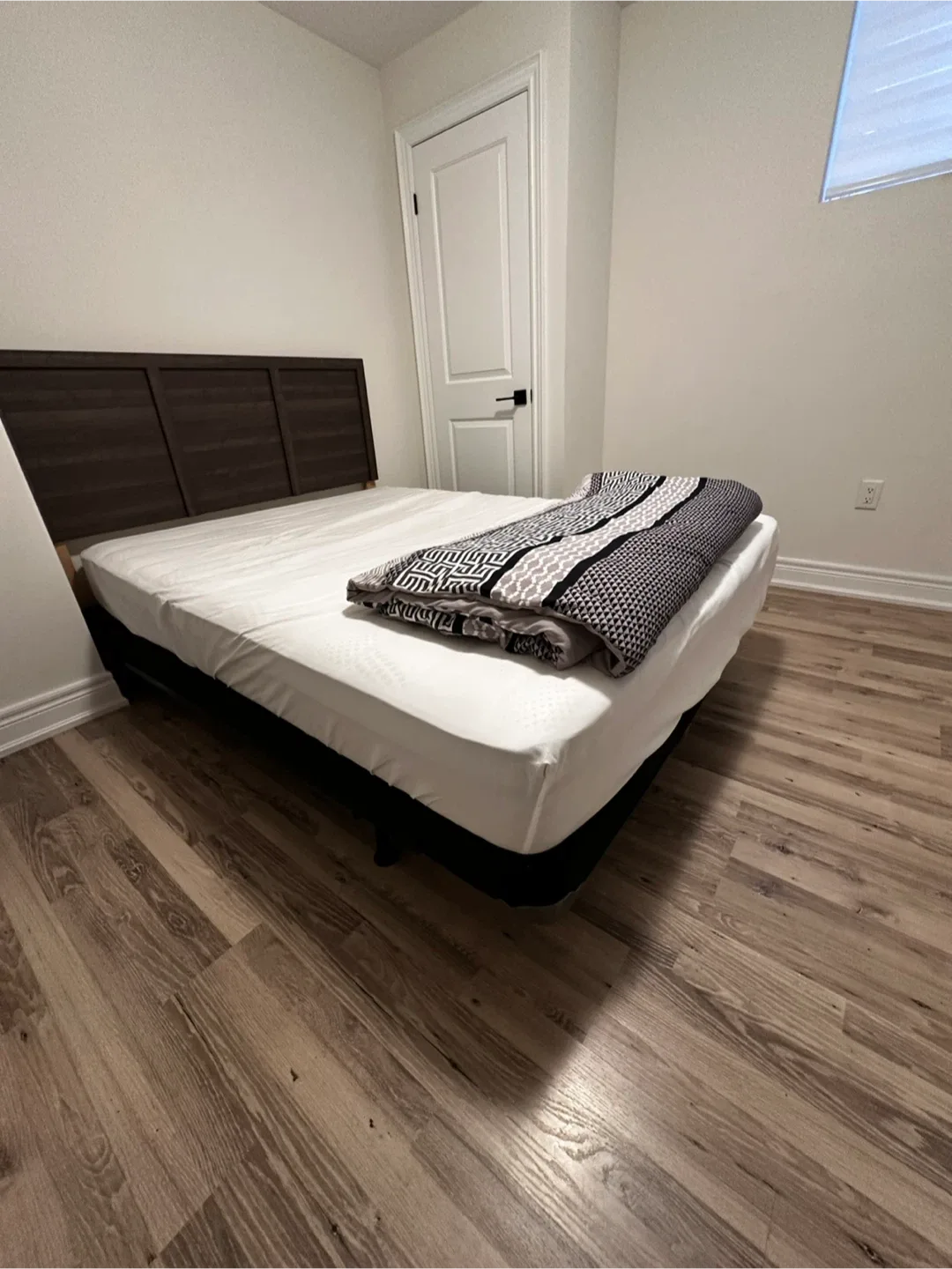 Bed frame with headboard