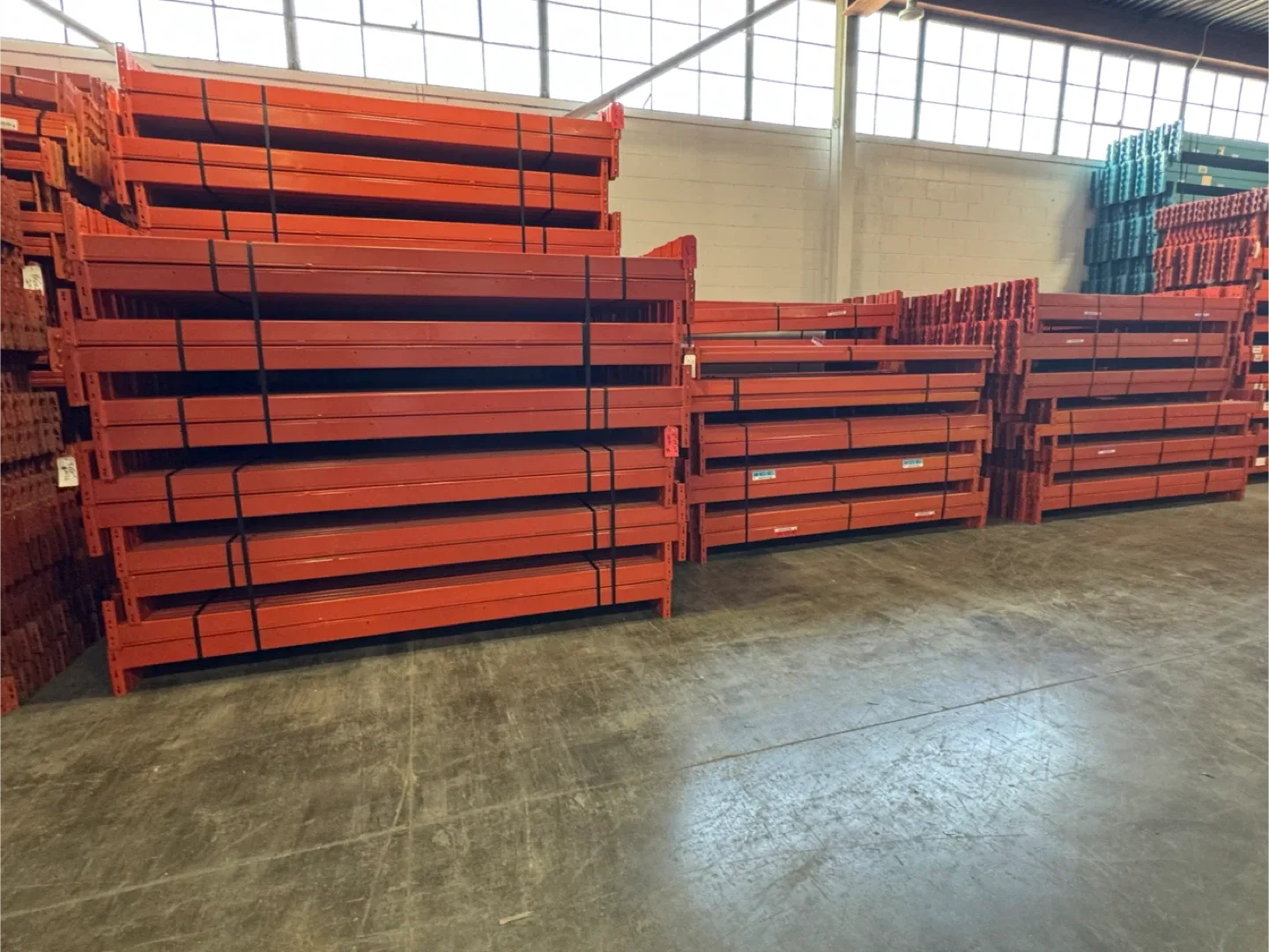 Used pallet racking Beams 8’ long x 3” thick image indicator(2)