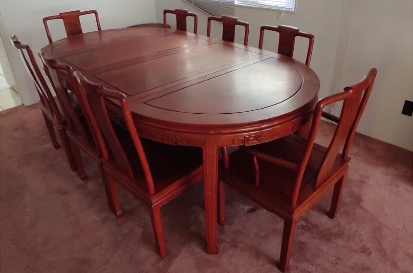 Dining Table with 8 Chairs - Wood