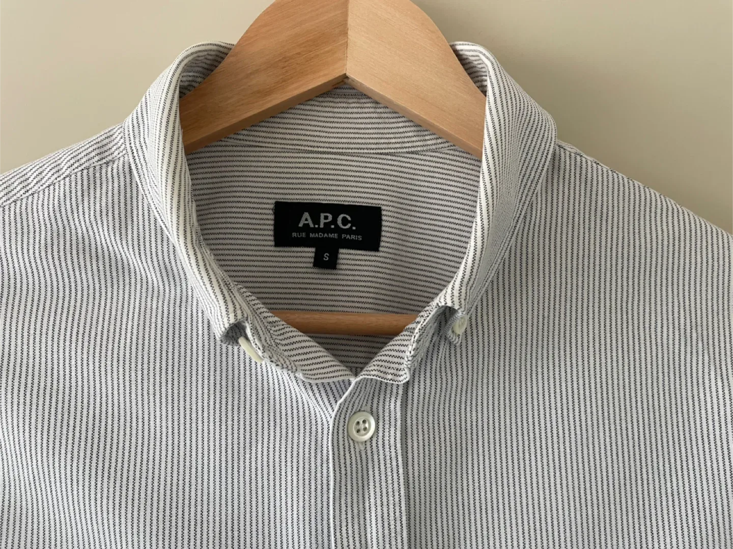 A.P.C. Striped Button-Down Shirt - Size S #Cleanout image indicator(5)